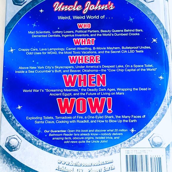 Uncle Johns Weird Weird World Who What Where When and Wow Bathroom Reader - Picture 2 of 10